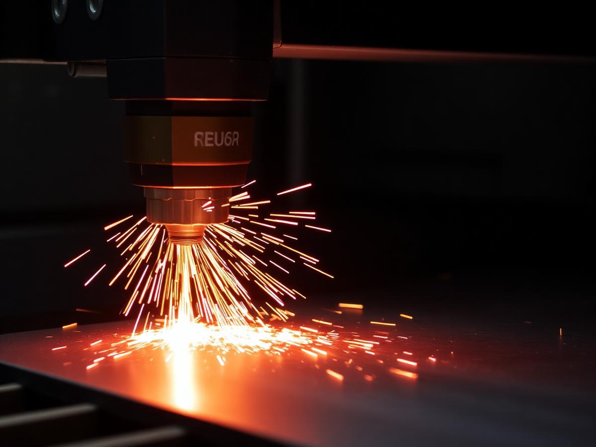Laser cutting sparks
